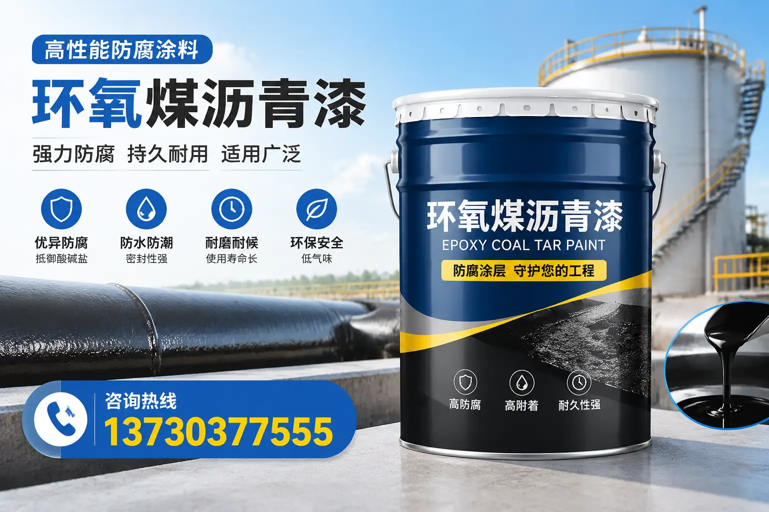 环氧煤沥青漆的耐久性分析，适合延津的使用场景