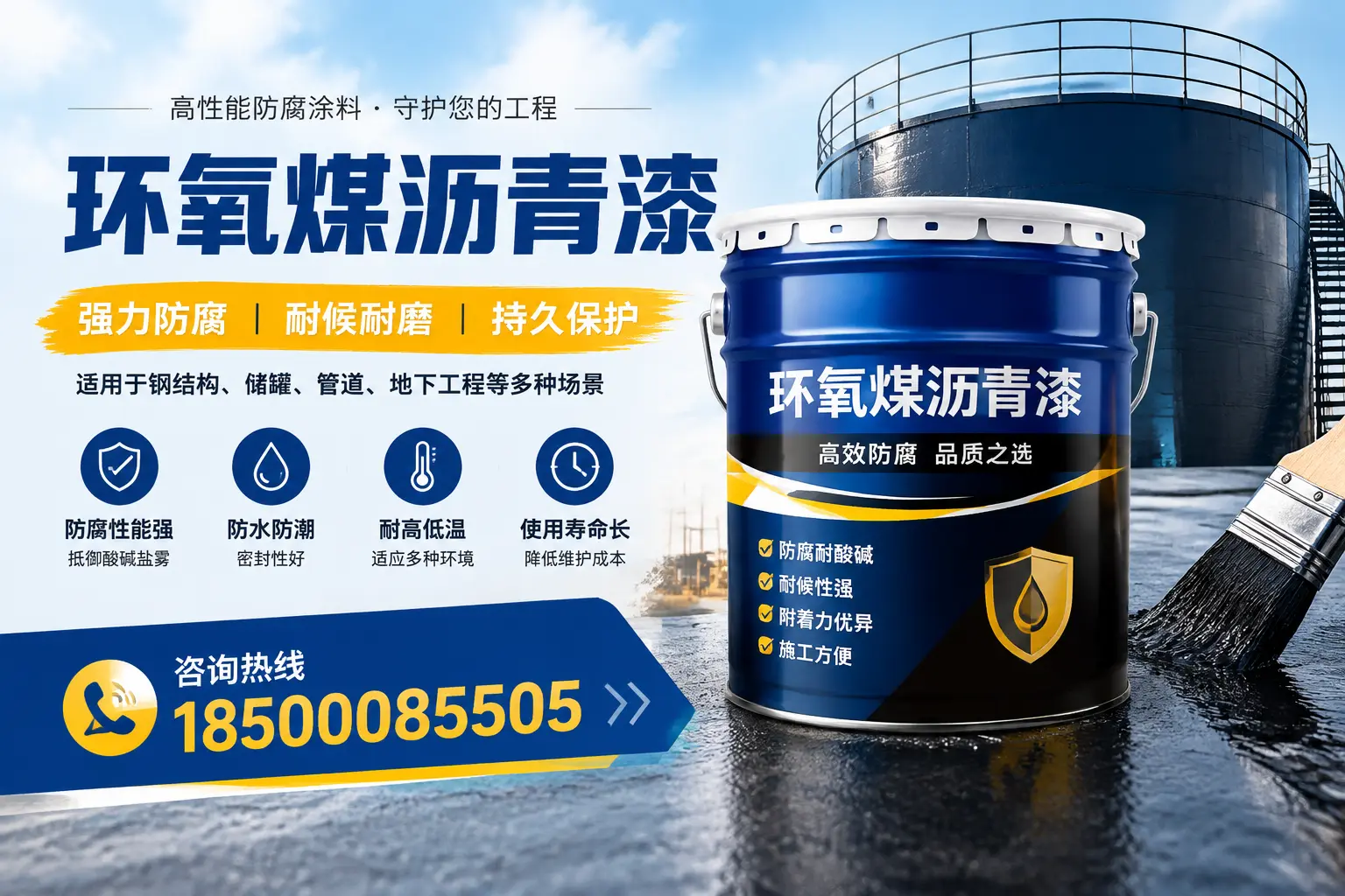 环氧煤沥青漆在工业中的应用，延津企业的选择
